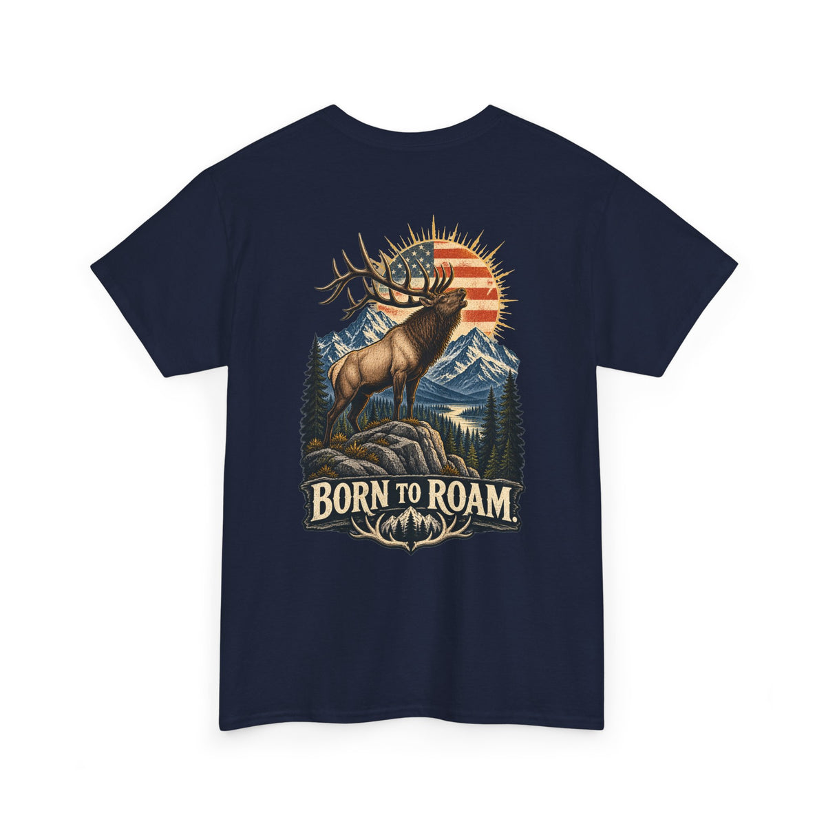 Born to Roam Elk T‑Shirt — Outdoorsman Graphic Tee