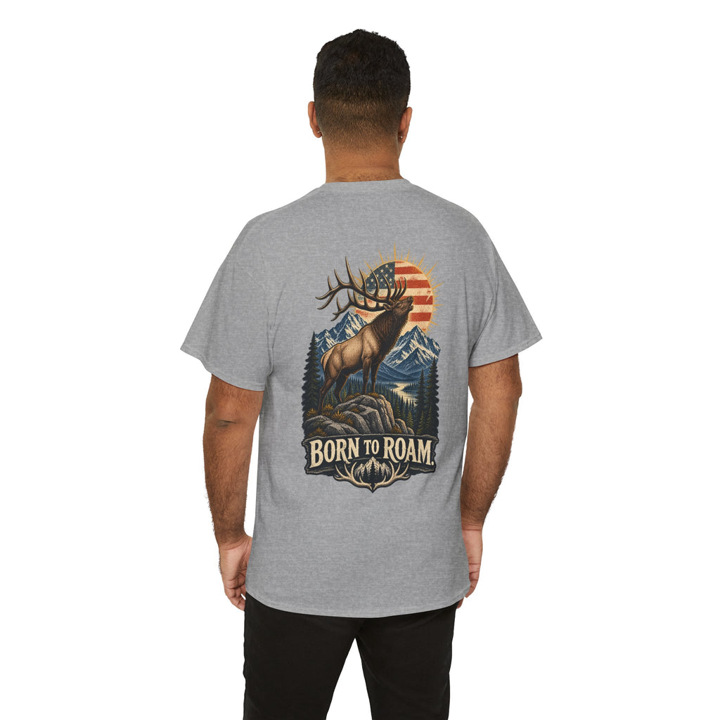 Born to Roam Elk T‑Shirt — Outdoorsman Graphic Tee