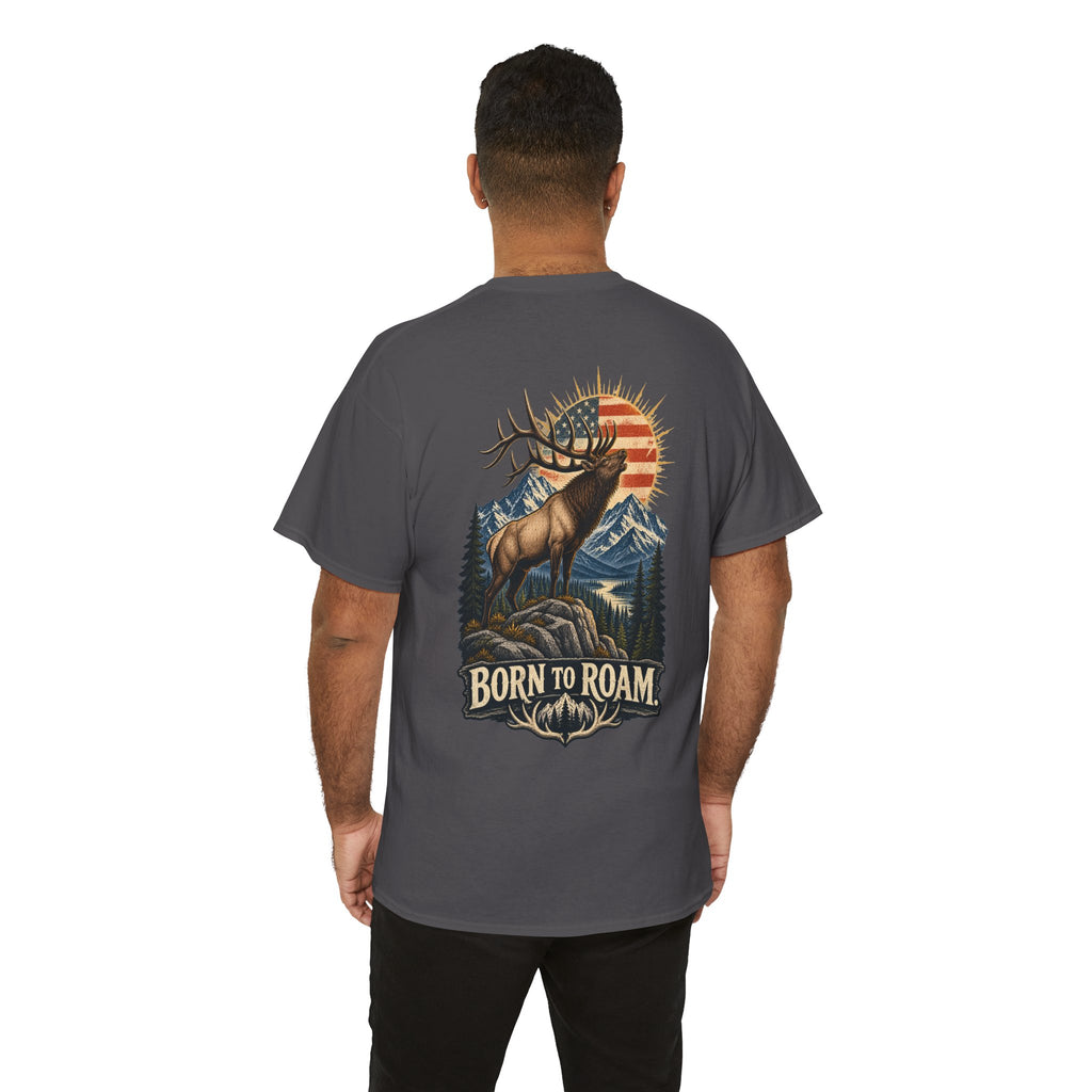Born to Roam Elk T‑Shirt — Outdoorsman Graphic Tee