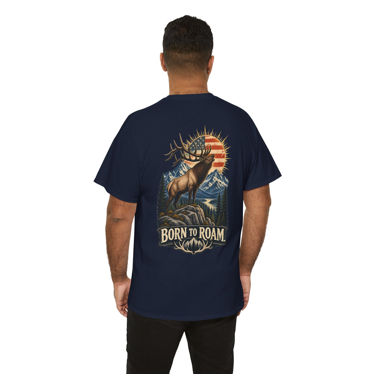 Born to Roam Elk T‑Shirt — Outdoorsman Graphic Tee