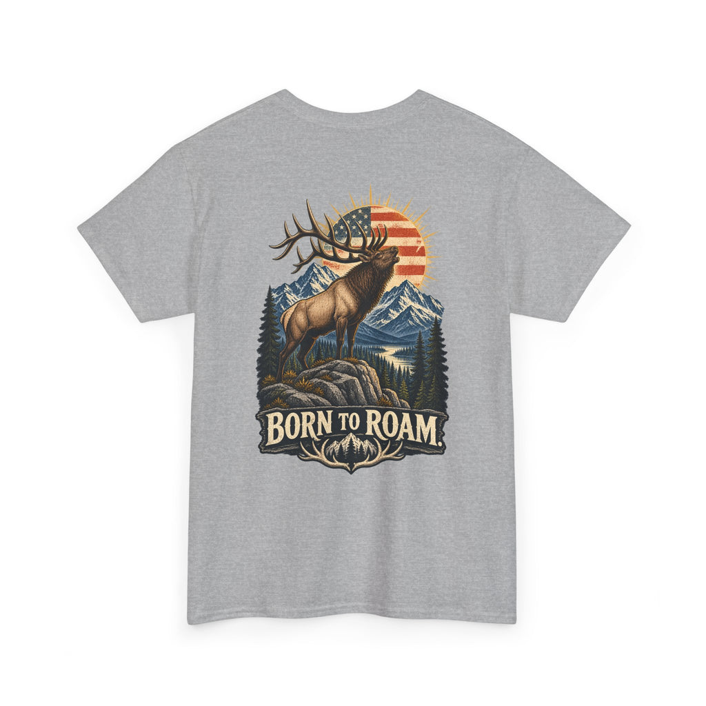Born to Roam Elk T‑Shirt — Outdoorsman Graphic Tee