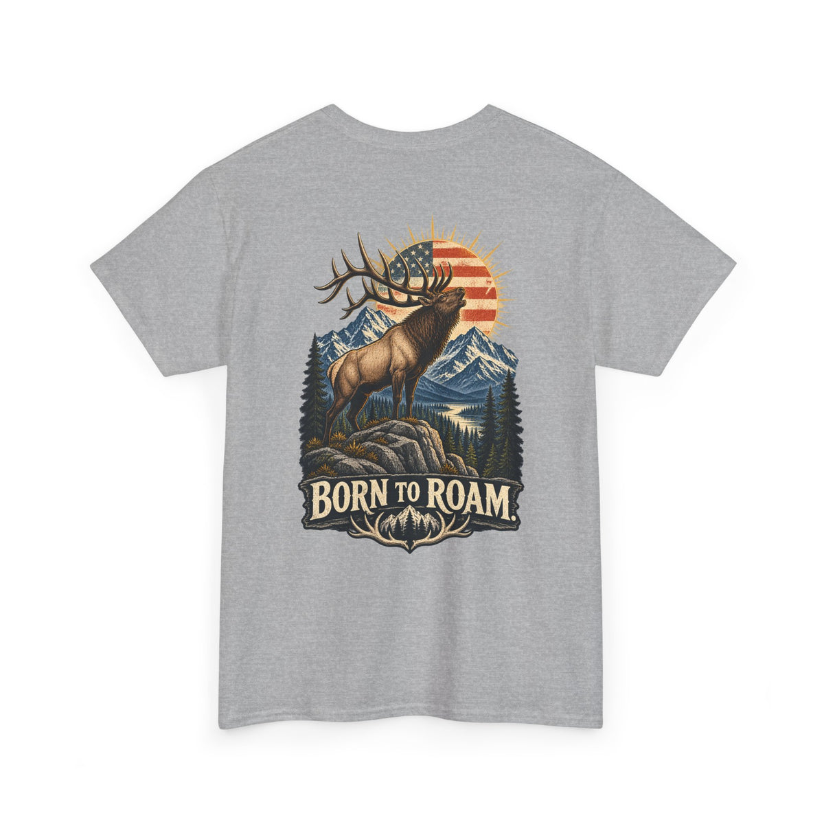 Born to Roam Elk T‑Shirt — Outdoorsman Graphic Tee