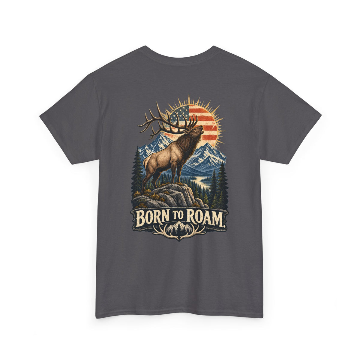 Born to Roam Elk T‑Shirt — Outdoorsman Graphic Tee